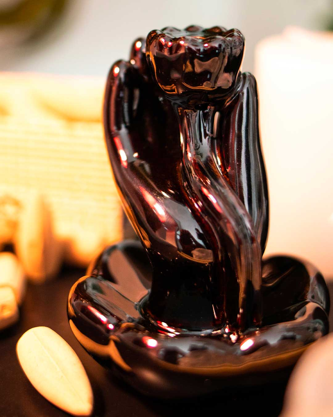 Hand and Lotus Flower